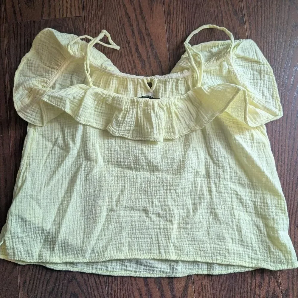 J Crew Women's 100 Cotton Yellow Tank Cami Top S